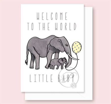 BABY WELCOME TO THE WORLD GREETING CARD