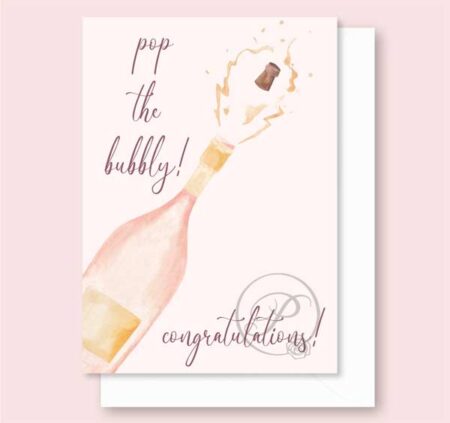 CONGRATULATIONS POP THE BUBBLY GREETING CARD