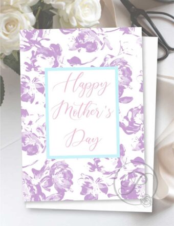 FLORAL MOTHERS DAY GREETING CARD LAYOUT