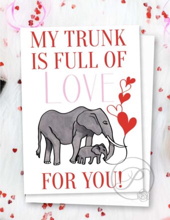 MY TRUNK IS FULL OF LOVE GREETING CARD LAYOUT
