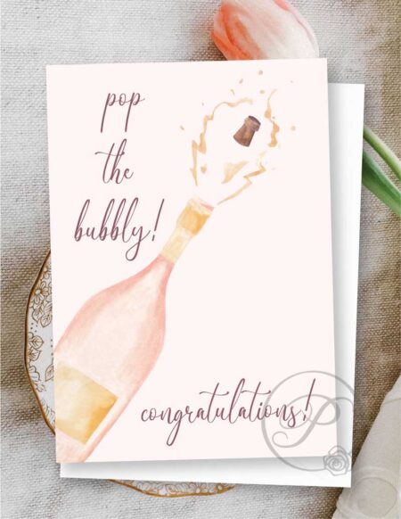 POP THE BUBBLY GREETING CARD LAYOUT