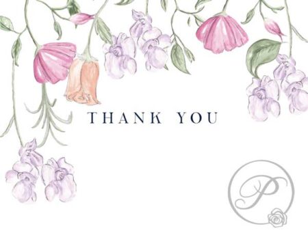 THANK YOU WATERCOLOR BOTANICAL FLORAL GREETING CARD