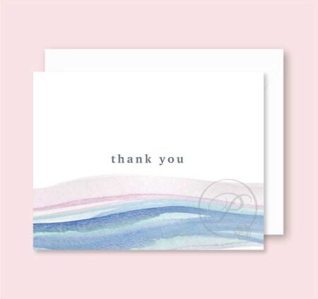THANK YOU WATERCOLOR SUNSET GREETING CARD