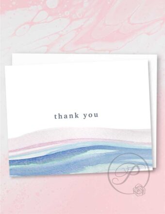 WATERCOLOR SUNSET THANK YOU CARD GREETING CARD LAYOUT
