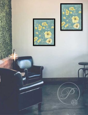 YELLOW FLORAL ART LAYOUT